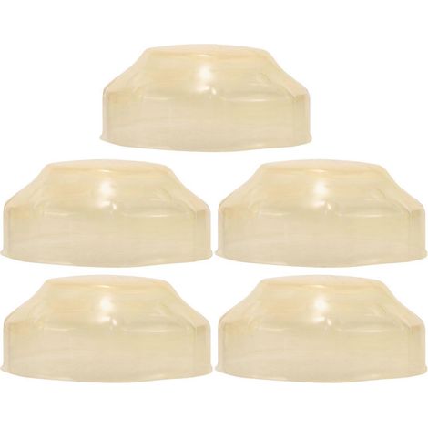 Set Mit 5 Kunststoffabdeckungen Für Haushaltsrauchmelder – 10,50 X 10,50 X 4,00 Cm – Hellbraun