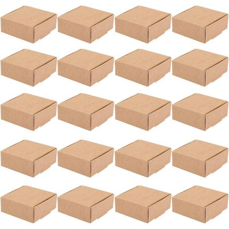 20 Kraftpapier-verpackungskartons, Kleine Versandkartons Für Seife, Süßigkeiten Und Andere Leckereien – 7,50 X 7,50 X 3,00 Cm – Braun