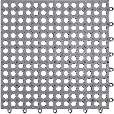 Rutschfeste Fußmatte, Übergangsmatte, Türvorleger, Praktisches Toilettenkissen, Saugfähige Fußmatte – 1 X 30 X 30 Cm – Hellgrau