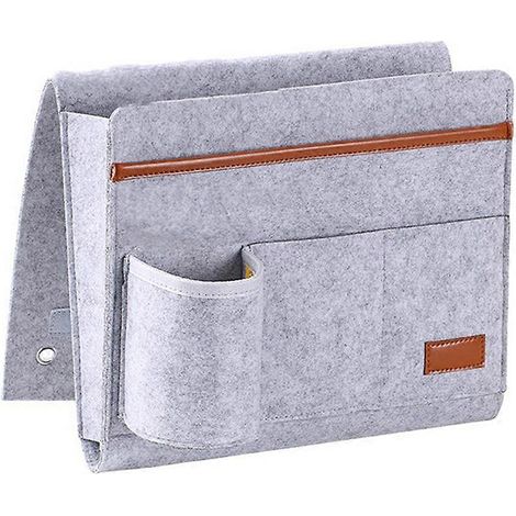 Filz-aufbewahrungsbox Für Sofaarmlehnen, Praktische Ablage Für Sofa, Bett Und Sessel. – 31 X 28 Cm – Hellgrau