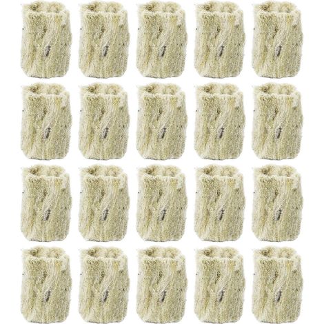 20 Zylindrische Steinwollblöcke Für Hydroponischen, Erdlosen Anbau – 3,00 X 2,00 X 2,00 Cm – Hellgrün