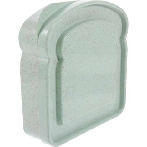 Sandwichdose Mit Deckel, Aufbewahrungsbox Für Lebensmittel, Sandwichdose Für Toast – 13 X 12,3 X 4 Cm – Hellgrün