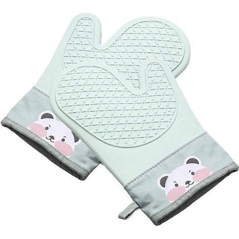 Dicker Mikrowellenhandschuh, Hitzebeständiger Schutzhandschuh Gegen Verbrennungen An Der Arbeitsfläche – 29,00 X 18,50 X 1,50 Cm – Hellgrün