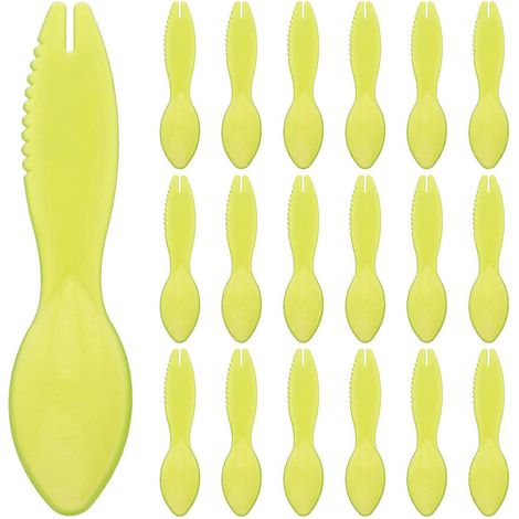 20 Kiwi-löffel, Multifunktionale Fruchtschäler, Wiederverwendbare Kiwi-trenner Und -schaufel Aus Kunststoff – 12,20 X 2,50 X 0,10 Cm – Hellgrün