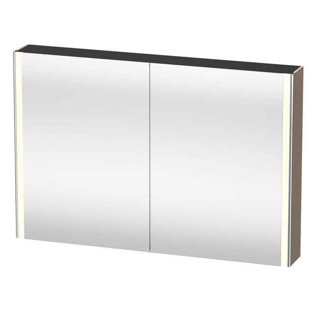 Duravit Universal-Spiegelschrank XSquare 120x80x15,5cm, Leinen, 2 Tür, LED