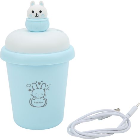 Tragbarer, Geräuscharmer 300-ml-luftbefeuchter Mit Farbigem Licht Fürs Büro, Kabellos, Optimale Befeuchtungswirkung.