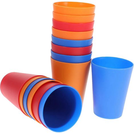 15 Farbenfrohe, Wiederverwendbare Plastikbecher Für Getränke Zu Hause, Auf Partys Und Anderen Anlässen (101–200 Ml, Verschiedene Farben). – M