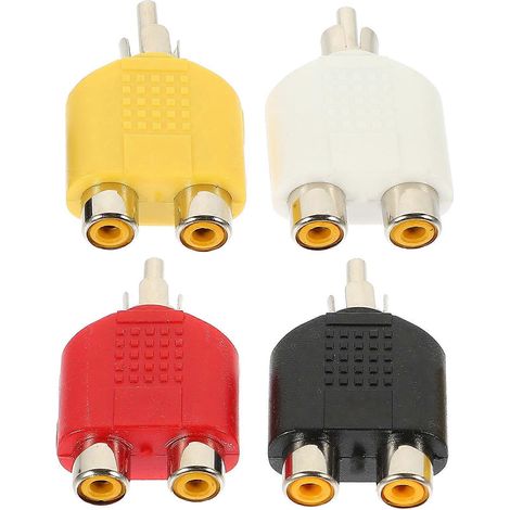 Rca-stecker Auf Zwei Buchsen Y-adapter (4er-pack) – 4,40 X 2,60 X 1,30 Cm