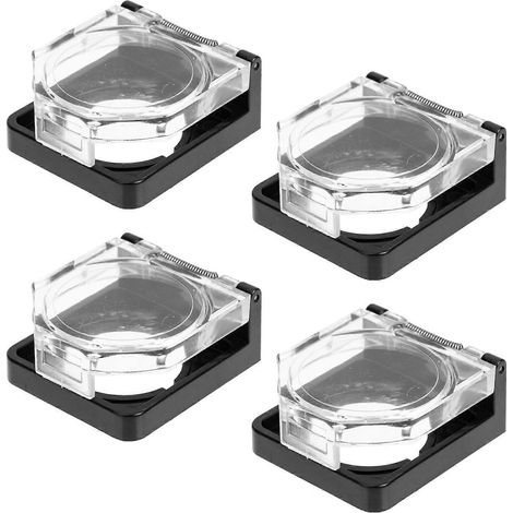 Set Mit 4 Staubschutzkappen Für Den Not-aus-knopf – 4,00 X 3,90 X 1,50 Cm – Verschiedene Farben