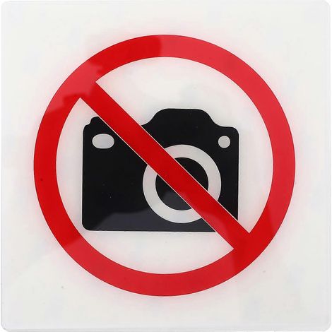 Acryl-wandschild „fotografieren Verboten“ – 15,00 X 15,00 X 0,30 Cm