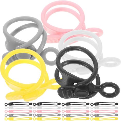 Packung Mit 30 Wiederverwendbaren Silikon-kabelbindern Zur Kabelorganisation Zu Hause Oder Im Büro – 10,5 X 1,3 Cm