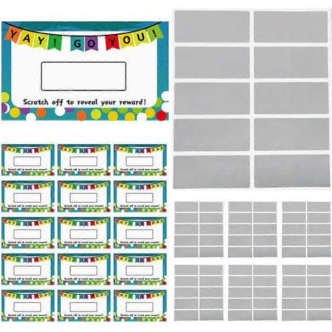 100 Blatt Rechteckige Rubbelaufkleber Zum Selbstgestalten, Selbstklebende Etiketten – 9,00 X 5,00 X 0,01 Cm – Mehrfarbig