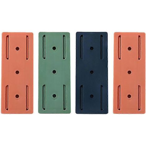 Set Mit 4 Wandhalterungen Für Steckdosenleisten, Kabelorganisator (farbe Zufällig) – 9 X 3,5 Cm – Farbe Zufällig