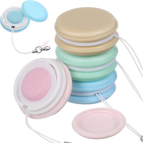 Set Mit 4 Smartphone-bildschirmreinigungsbürsten Mit Kordel Und Macaron-design – 3,50 X 3,50 X 1,60 Cm