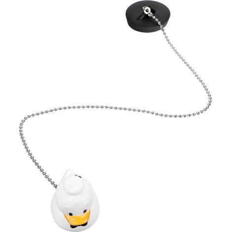 Badewannenabflussstopfen Mit Kette Und Entenanhänger – 48 X 6 Cm