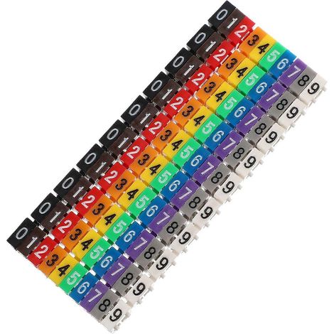 100 Mehrfarbige Etiketten Für Kabel, Zur Kennzeichnung Und Identifizierung Von Leitungen – 1,2 X 1 Cm