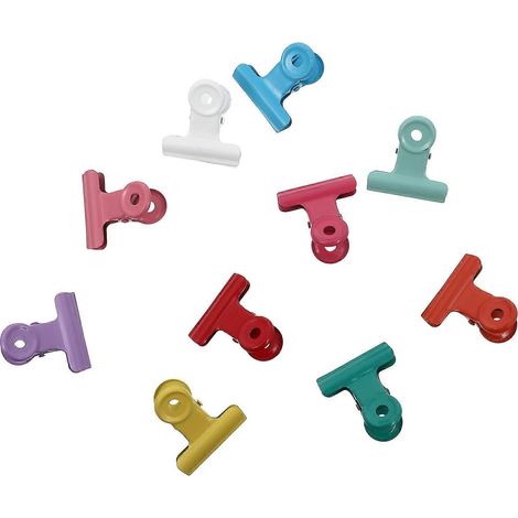 Set Mit 10 Metall-beutelclips Für Snacktüten, Geldklammern Im Büro Und Lebensmittelclips Für Den Haushalt – 2,80 X 2,60 X 1,50 Cm – Bunt