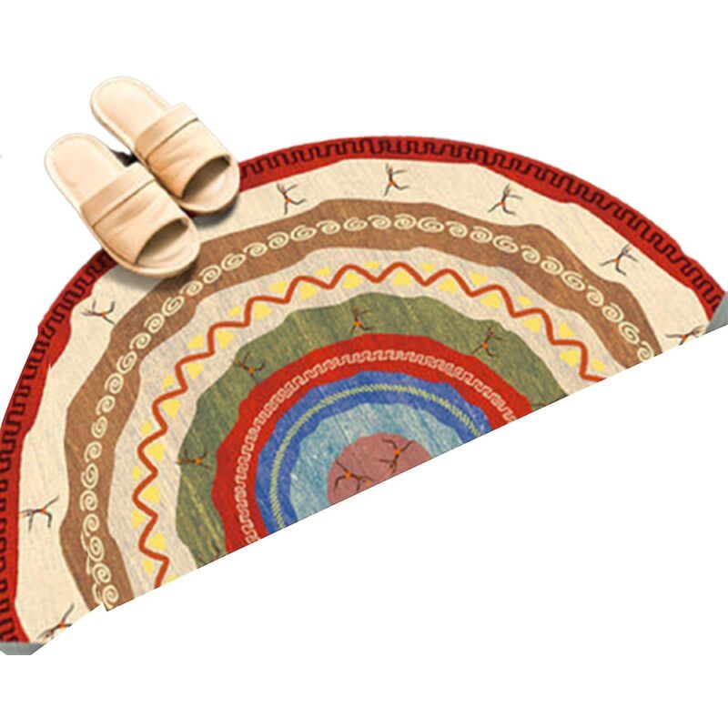 Halbrunde Fußmatte, Rutschfeste Eingangsmatte, Willkommensmatte Für Die Terrasse – 45 X 90 Cm – D