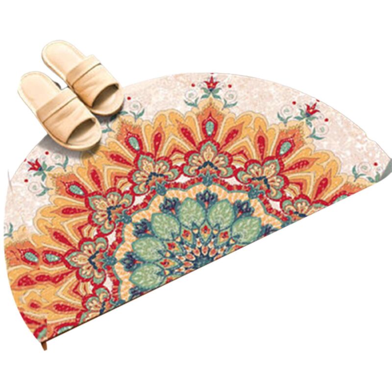 Halbrunde Fußmatte, Rutschfeste Eingangsmatte, Willkommensmatte Für Die Terrasse – 45 X 90 Cm – C