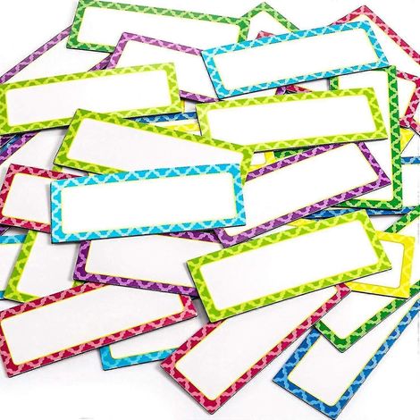 40 Abwischbare Magnetetiketten, 7,6 X 3 Cm, Für Namensschilder, Magnetisch Und Beschreibbar.