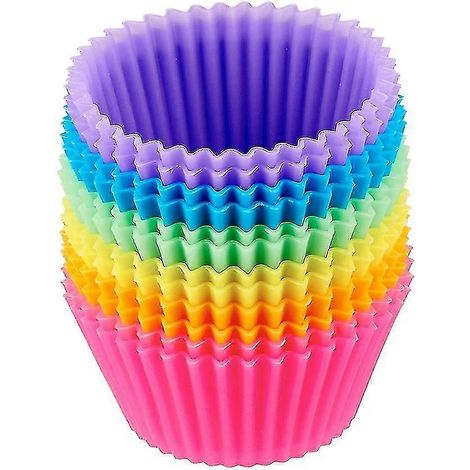 Wiederverwendbare Silikon-muffinformen – 12er-set, Mehrfarbig