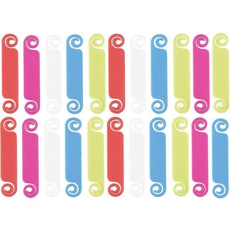 Set Mit 24 Tragbaren, Praktischen Und Robusten Kabelbindern Für Lange Kabel Mit Beschriftungsfeld, Farbe Zufällig. – 6,3 X 1,3 Cm