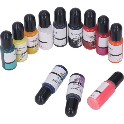 12 Farben Epoxidharzpigmente, Gleichmäßiger Glanz, Diy-bastelfarbe Für Zementputz