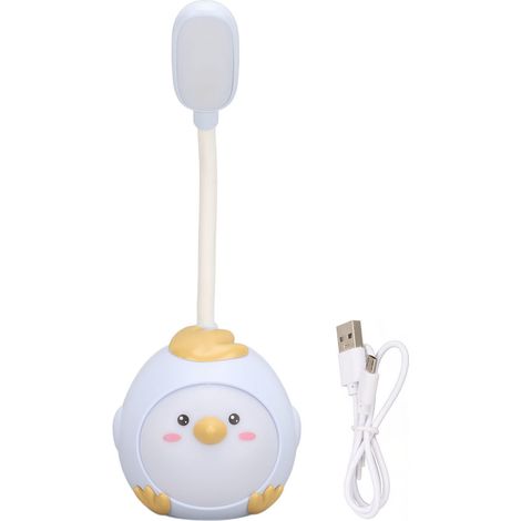 Led-schreibtischlampe Mit Niedlichem Hühnerfuß, Flexibler Beleuchtung, Augenschutz, Blauem Nachtlicht Und Usb-ladefunktion