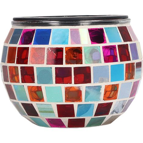 Dekorative Solarleuchte Aus Farbigem Glas, Rautenförmig, Für Hochzeiten Und Gärten