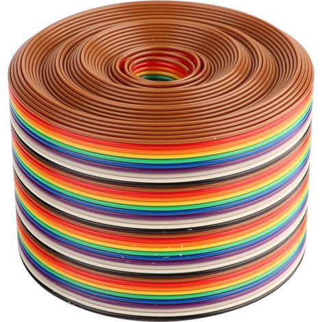40-poliges Regenbogen-flachkabel, 1,27 Mm Rastermaß, 5,08 Cm Breit, 3 Meter Lang