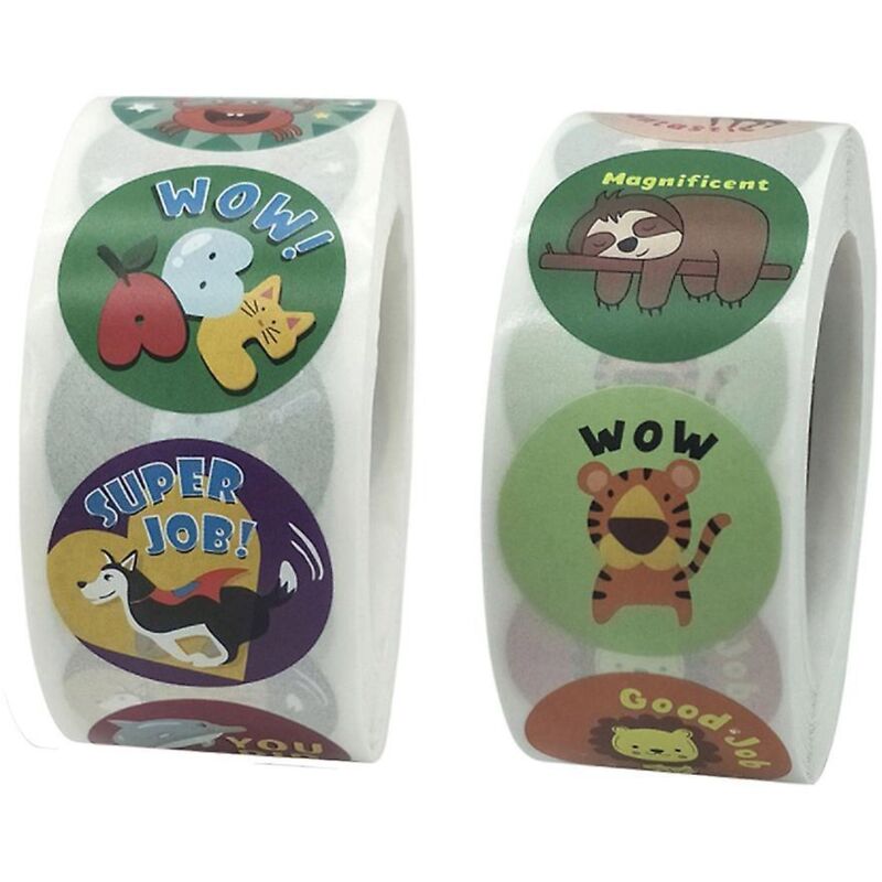1000 Mini-tier-belohnungsaufkleber – 8 Designs Für Kinder Und Lehrer (1 Durchmesser, Stile 3 Und 4)