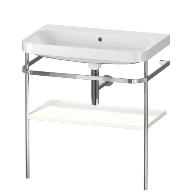 Duravit Möbelwaschtisch-Kombi Happy D.2 Plus 77,5x49cm, o. HL, we s-matt, m Konsole
