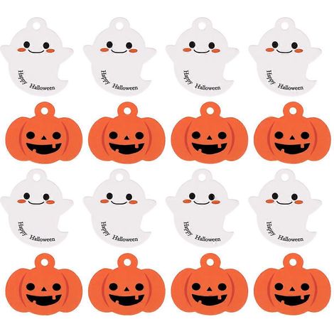 Halloween-anhänger Zum Aufhängen, Lustige Und Trendige Geschenkanhänger, Diy-papieranhänger – 5,50 X 5,00 X 0,10 Cm – Orange