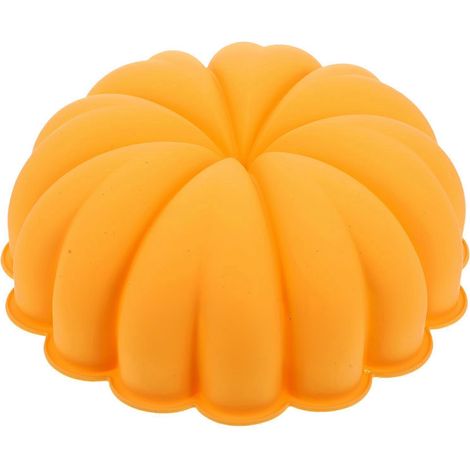 Silikon-kuchenform In Kürbisform Für Halloween Und Thanksgiving – 24,00 X 24,00 X 8,50 Cm – Orange