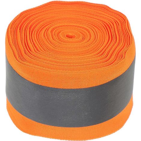 Rolle Reflektierendes Aufnähband, Hochsichtbares Reflektierendes Gurtband – 500,00 X 5,00 X 0,10 Cm – Orange