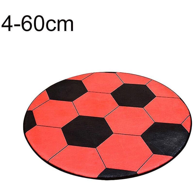 Runde Fußmatte Mit Fußball-/basketballmuster, Stuhlmatte, Dekorativer Teppich Für Zuhause – 60 Cm – 4
