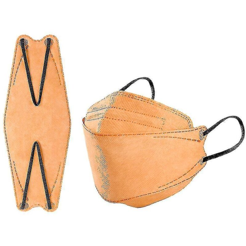 Packung Mit 50 Kn95-masken, Schutzmasken Für Erwachsene, Morandi Ffp2-masken, 4-lagige Kf94-schutzmasken, Orange