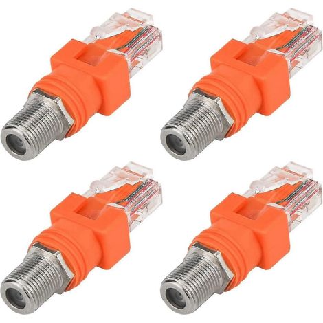 Koaxial-zu-ethernet-adapter, 4er-packung, Hf-f-buchse Auf Rj45-stecker-konverter Für Leitungstester