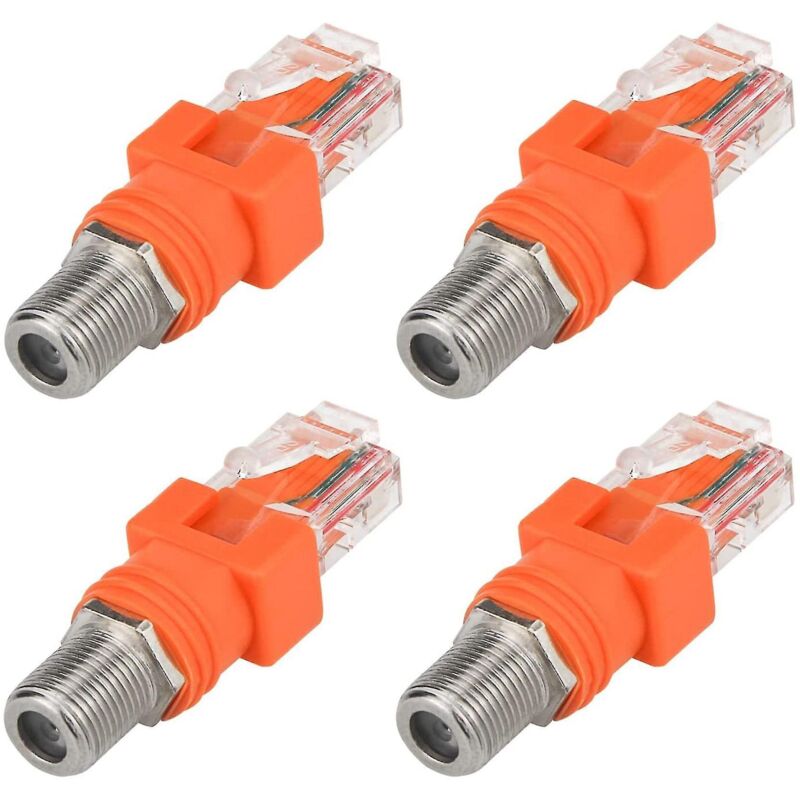 Koaxial-zu-ethernet-adapter, 4er-packung Hf-f-buchse Auf Rj45-stecker-konverter Für Tester