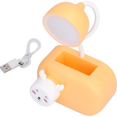 Multifunktionale Led-schreibtischlampe Mit Reh-motiv, Anspitzer Und Usb-kabel Für Schlafzimmer, Büro Oder Arbeitszimmer – Orange