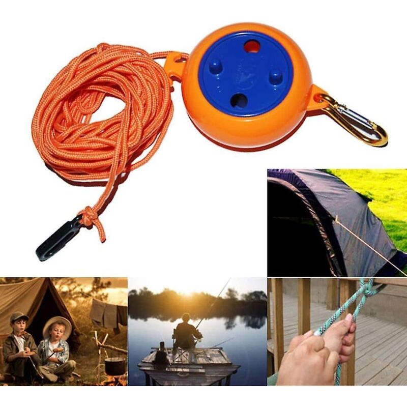 Tragbare, Windfeste Wäscheleine Für Campingausflüge, Mit Stabiler Schlaufe Und Clip.