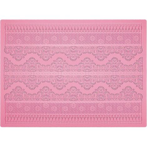 Bestomz Silikon-kuchenform Mit Strukturiertem Spitzenmuster (rosa)