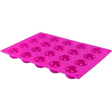Silikon-kuchenform Mit 20 Mulden Für Cupcakes Und Kuchenstäbchen (rosa) – 29,80 X 19,90 X 2,20 Cm – Rosy