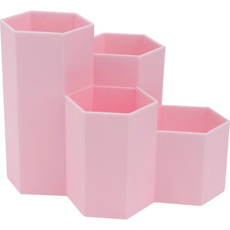 Multifunktionaler Stiftehalter Für Den Schreibtisch, Aufbewahrung Für Make-up-utensilien Und Bürobedarf – 15,5 X 11,7 Cm – Rosa