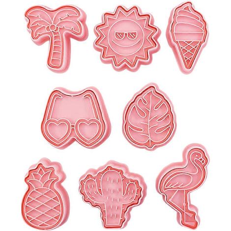 Sommerliche Strand-ausstechformen Aus Kunststoff Für Den Heimgebrauch – 5,6 X 5,3 X 2 Cm – Rosa