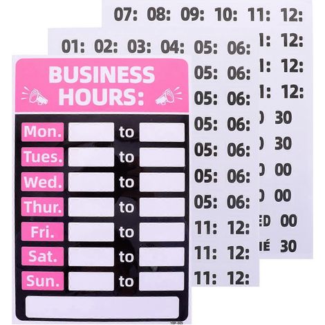 Set Mit 2 Selbstklebenden Schildern „geöffnet/geschlossen“ Für Geschäfte, Restaurants Und Bars. – 30,5 X 20,3 X 0,1 Cm – Rosa