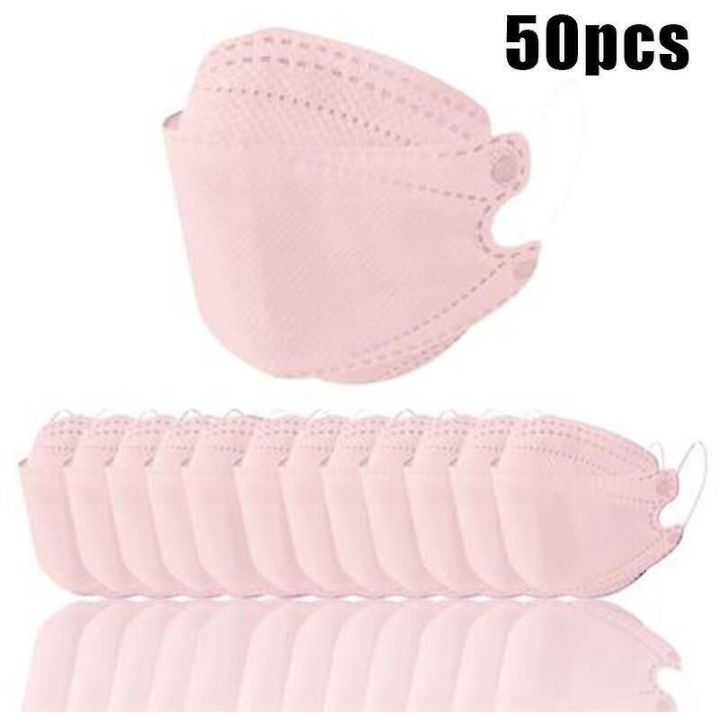 Einweg-gesichtsmasken Für Kinder, Einfarbig, 10/30/50 Stück, Fischförmig, Vollständiger Gesichtsschutz, Rosa