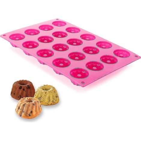 Silikon-kuchenform Mit Antihaftbeschichtung, 29,8 X 19,9 X 2,2 Cm, Rosa