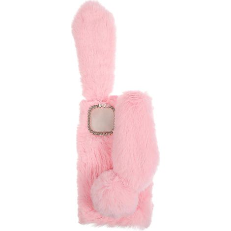 Plüsch-handyhülle Mit Hasenohren, Cartoon-design, Kompatibel Mit Iphone 13 – Apple Iphone 13 – Pink