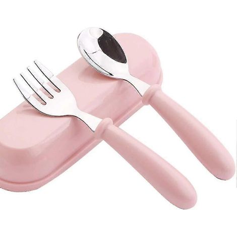 Gabeln Und Löffel. Babybesteck-set Aus Edelstahl (gabel Und Löffel).